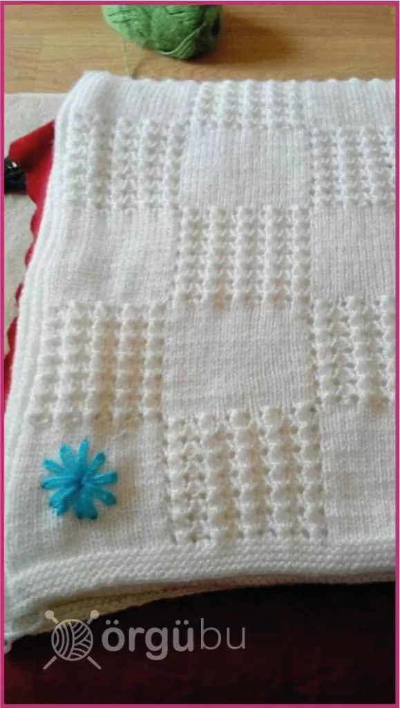 örgü bebek battaniyesi yapılışı 3