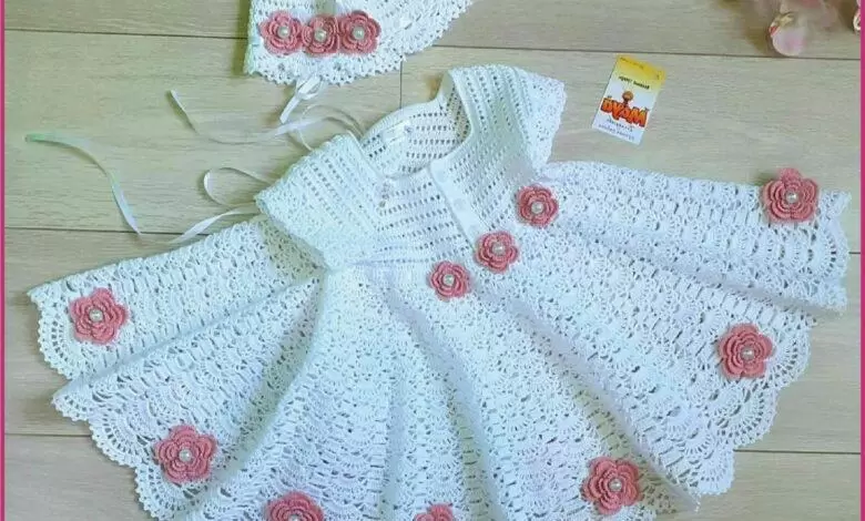 Kız Bebek Örgü Elbise Modelleri 1 Kiz-Bebek-Orgu-Elbise-Modelleri-17