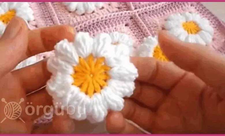 Popcorn Papatya Motifi Nasıl Yapılır? 1 Popcorn Papatya Motifi Nasıl Yapılır