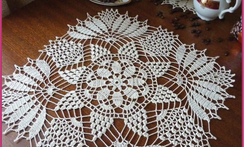 Beyaz Dantel Sehpa Örtüsü Nasıl Yapılır? 1 Beyaz-Dantel-Sehpa-Ortuleri-2