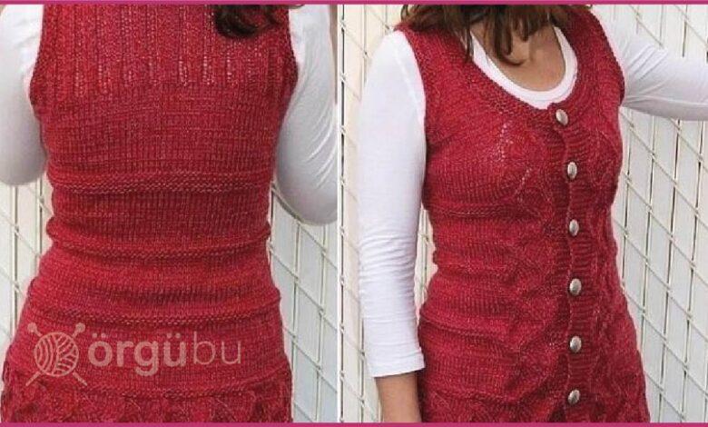 20 Adet Örgü Bayan Yelek Modeli 1 Orgu-Yelek-Modelleri