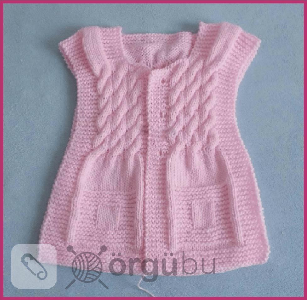 Pembe Kız Bebek Yeleği Yapılışı