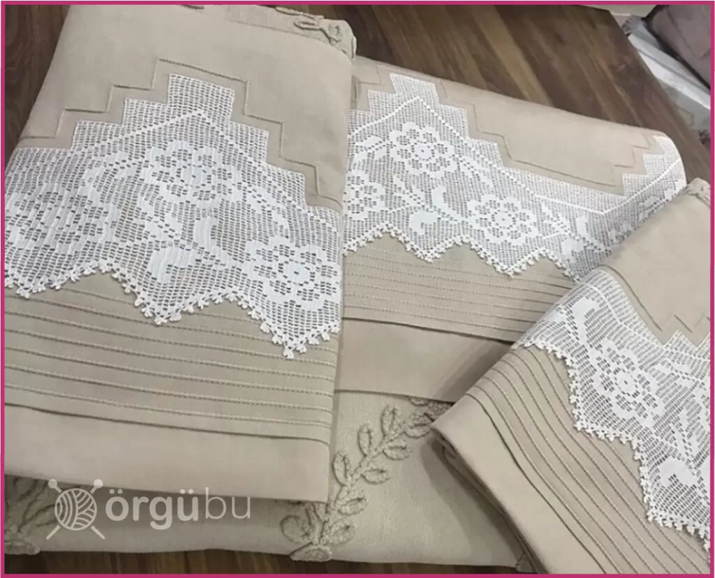Pike Takımı Dantel Modelleri (19 Model) 6 Pike Takım Dantel Modelleri 6