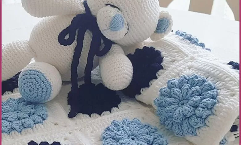 Renkli Motifli Bebek Battaniyesi (30 Model) 1 Renkli Motifli Bebek Battaniyesi 25